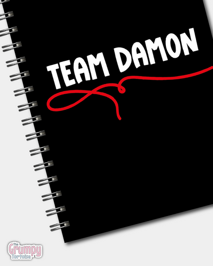 Spiral Notebooks - Team Damon Notebook - Lined Journal - Gift - TVD