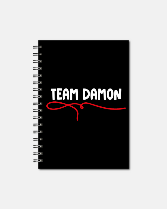 Spiral Notebooks - Team Damon Notebook - Lined Journal - Gift - TVD