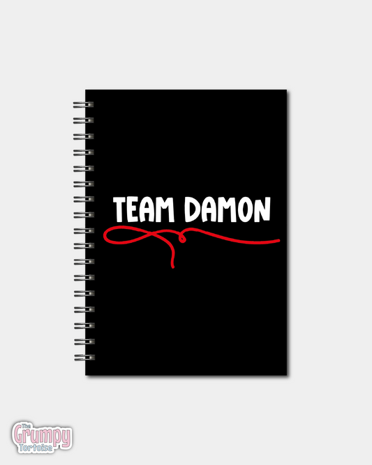 Spiral Notebooks - Team Damon Notebook - Lined Journal - Gift - TVD