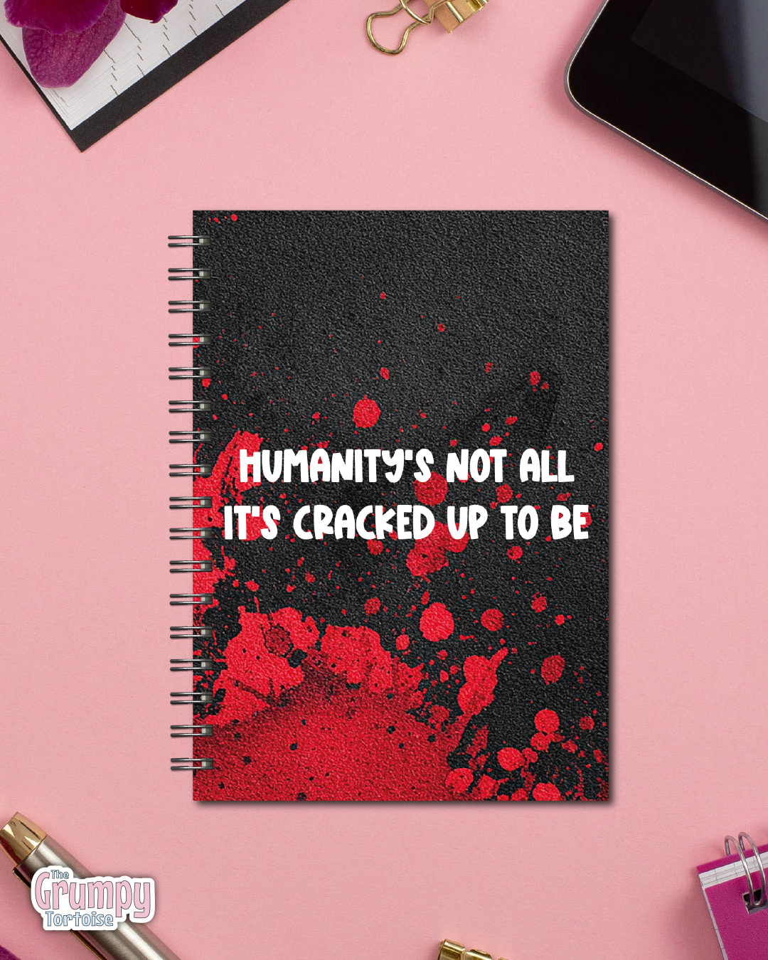 Spiral Notebooks - Humanity's Not All It's Cracked Up To Be Notebook - Lined Journal - Gift - TVD