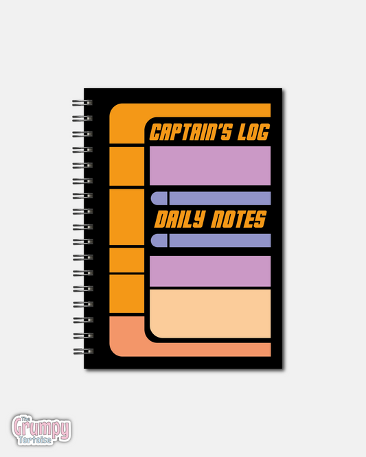 Spiral Notebooks - Captains Log Notebook - Lined Journal - Gift - Star Trek TNG