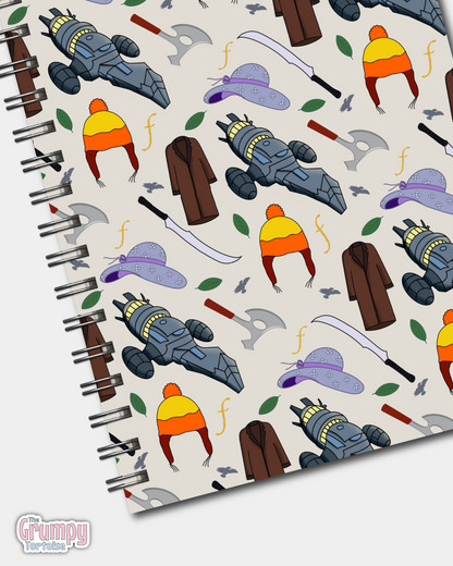 Spiral Notebooks - Firefly Patterned Notebook - Lined Journal - Gift