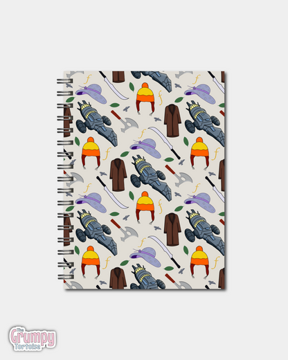 Spiral Notebooks - Firefly Patterned Notebook - Lined Journal - Gift