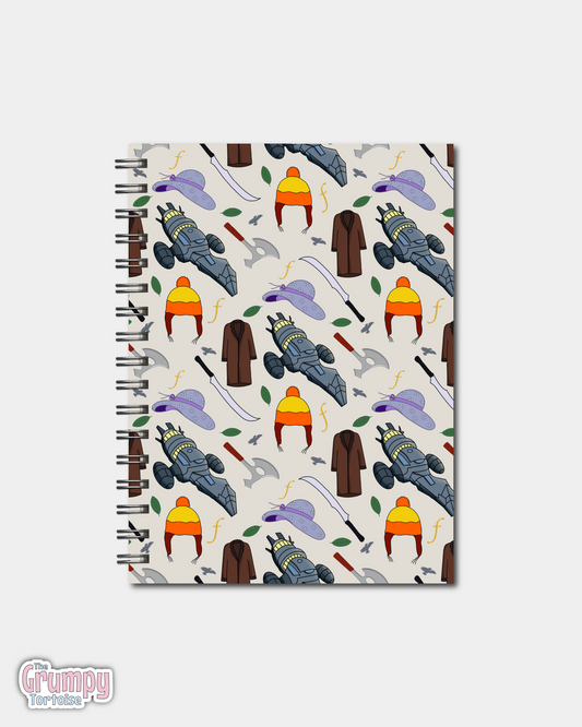 Spiral Notebooks - Firefly Patterned Notebook - Lined Journal - Gift
