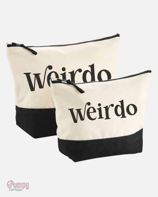 Weirdo Black Dipped Pouch - Make Up Bag - Storage Bag