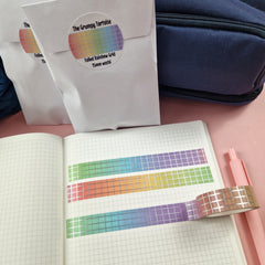 Rainbow Foiled Grid Washi Tape - DISCONTINUED