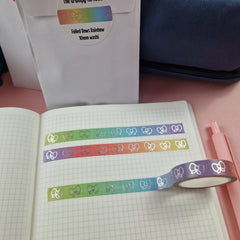 Rainbow Foiled Bow Skinny Washi Tape - DISCONTINUED