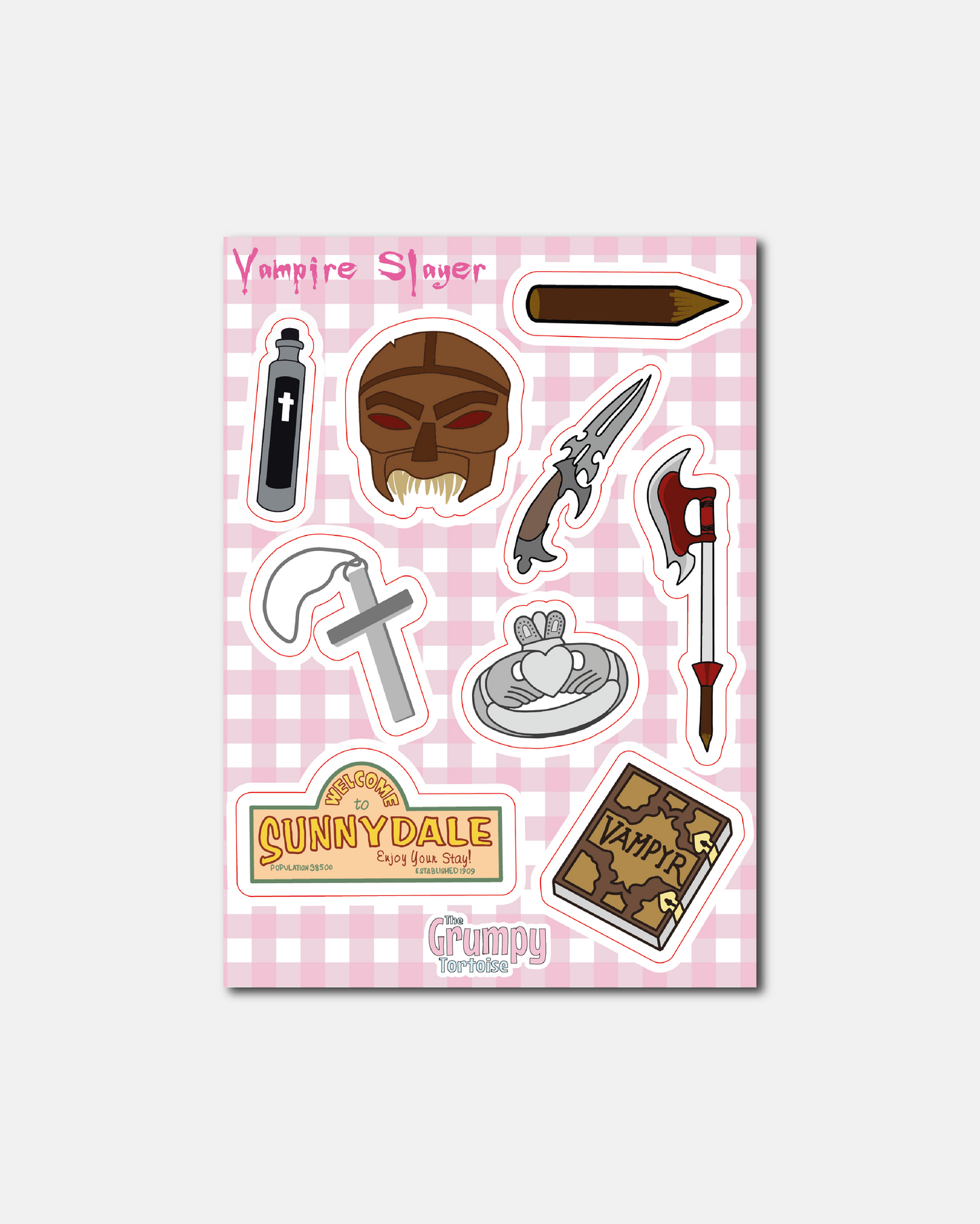 Vampire Slayer Sticker Sheet - Perfect for Media Journals - Journaling
