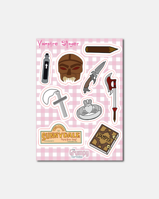 Vampire Slayer Sticker Sheet - Perfect for Media Journals - Journaling