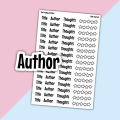 Book Journal Stickers