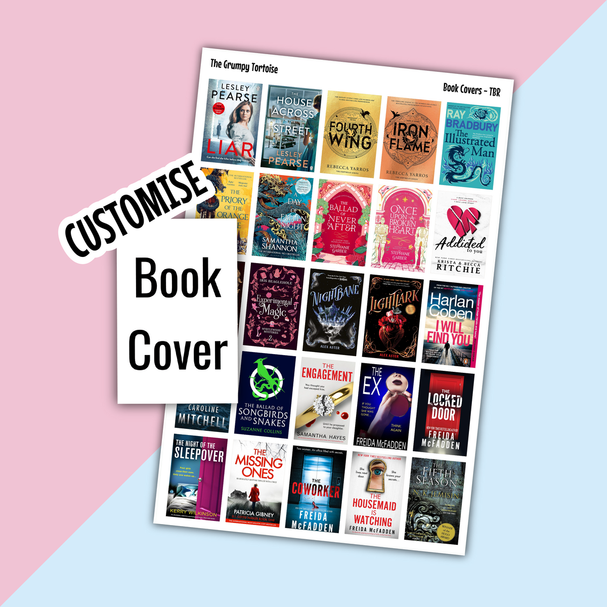 Custom Book Cover Stickers (Perfect for your TBR)