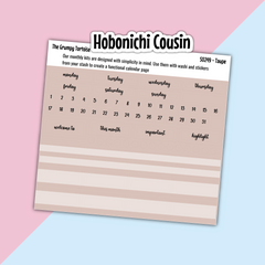 Hobonichi Cousin Monthly Kit - Advent Matching