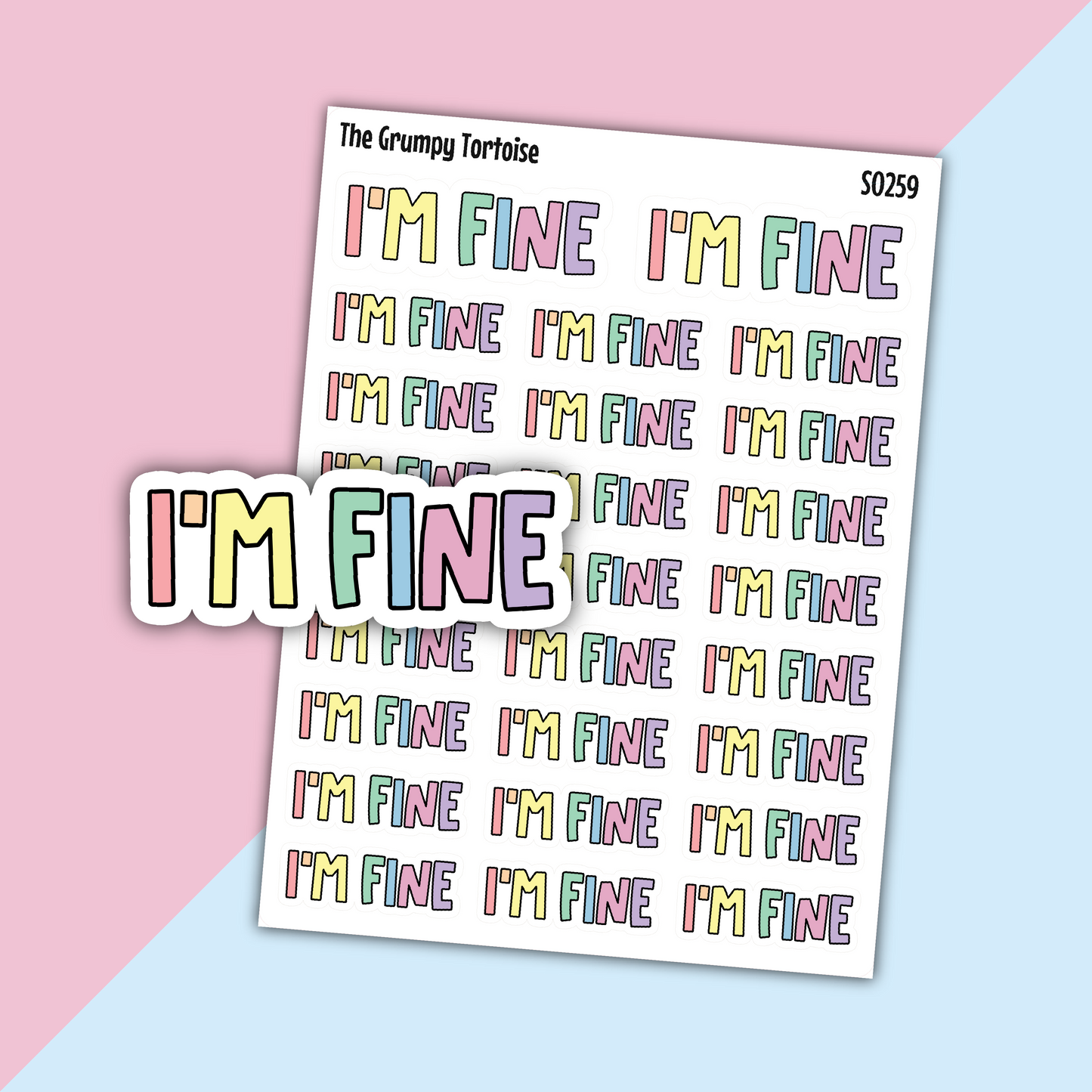 I'm Fine Sarcasm Stickers