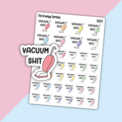 Vacuum Shit Sweary Stickers