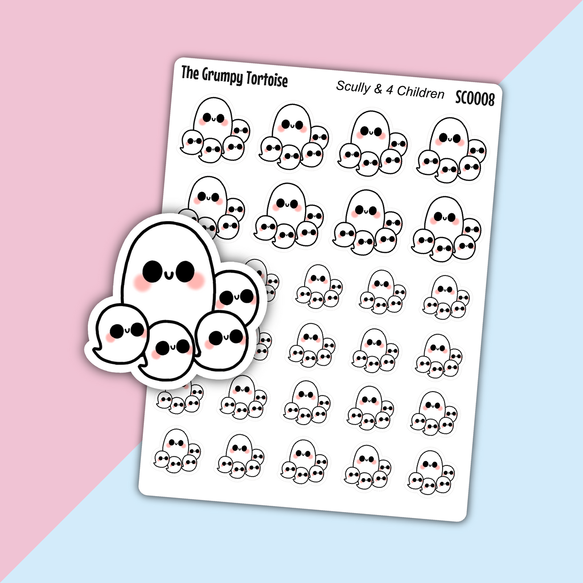 Scully Parent with Four Children - Parenting Stickers