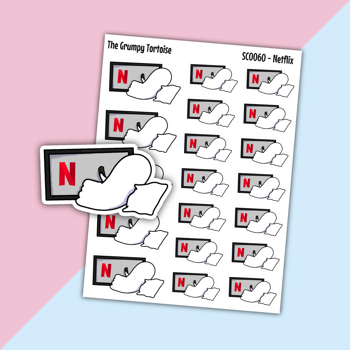 Scully Watching Netflix - Hobby Stickers