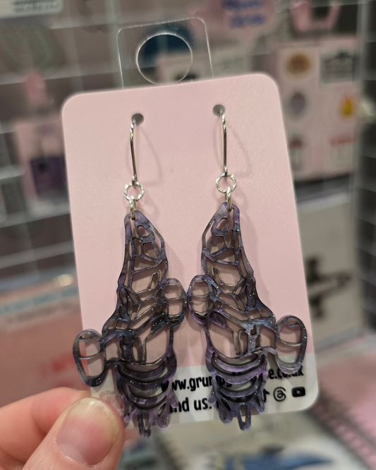 Acrylic Earrings - Serenity - Marble Galaxy Acrylic - Firefly- Gift
