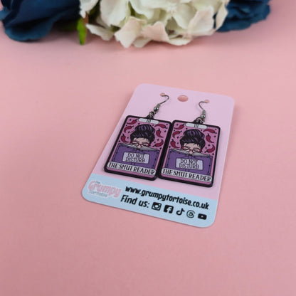 Acrylic Earrings - The Smut Reader Tarot Card Earrings - Book - Gift