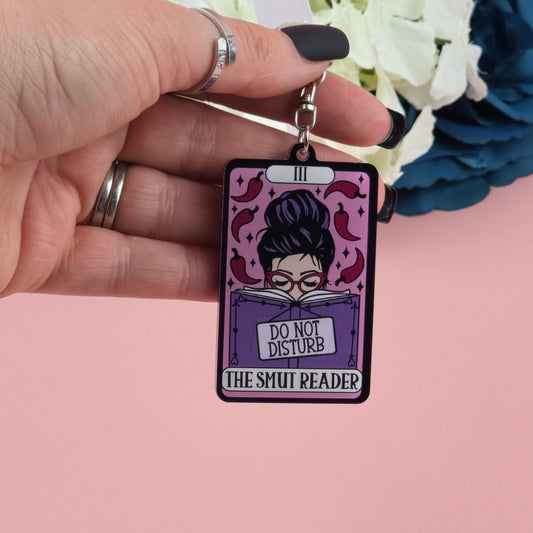 Acrylic Keyring - The Smut Reader Tarot Card Keyring - Book - Gift