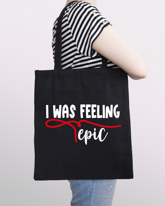 I was feeling Epic Tote Bag - Vampire Diaries Inspired Fandom Tote - Subtle Geek Gift for TV Fans