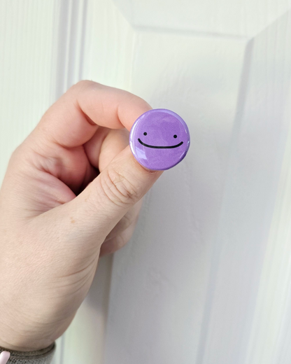 Ditto Face - 25mm (1 inch) Pin Badge
