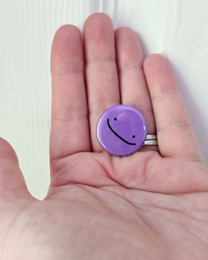 Ditto Face - 25mm (1 inch) Pin Badge