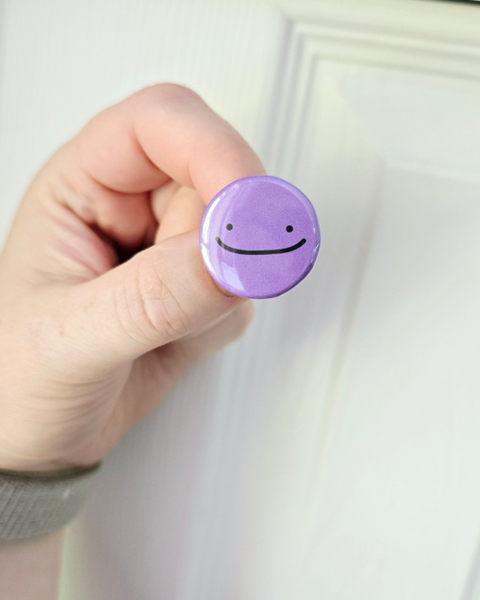 Ditto Face - 25mm (1 inch) Pin Badge