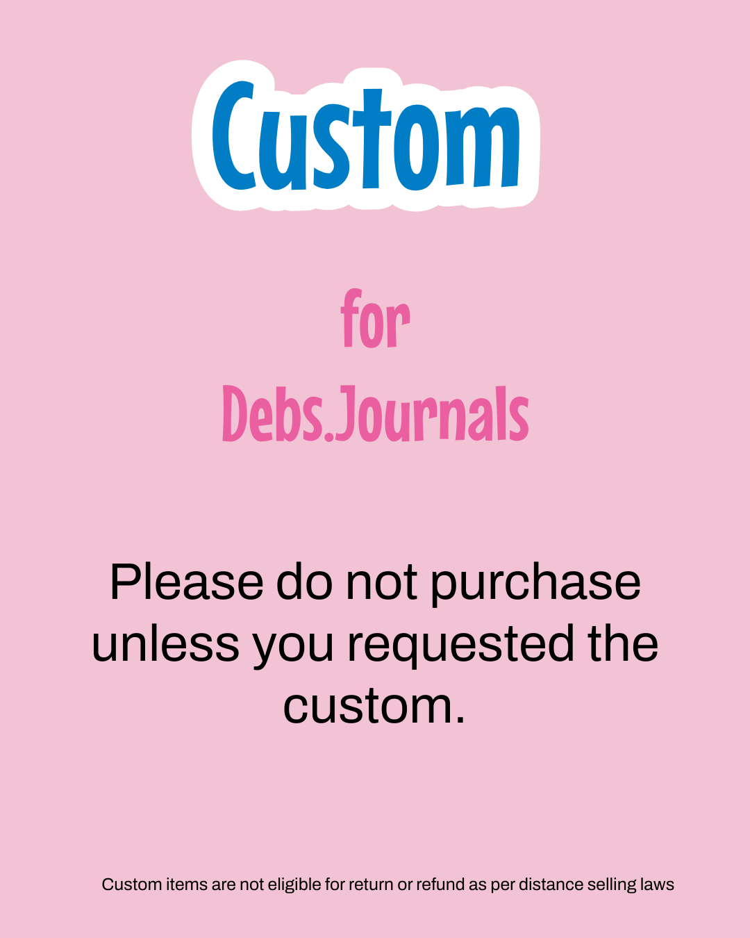CUSTOM for Debs.Journals. Waterproof Sticker