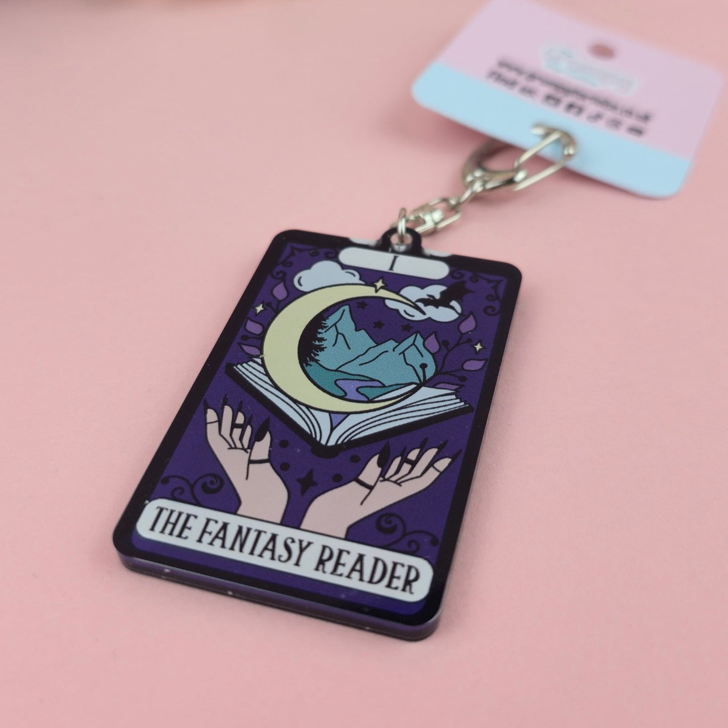 Acrylic Keyring I The Fantasy Reader Tarot Card Keyring I Book I Gift