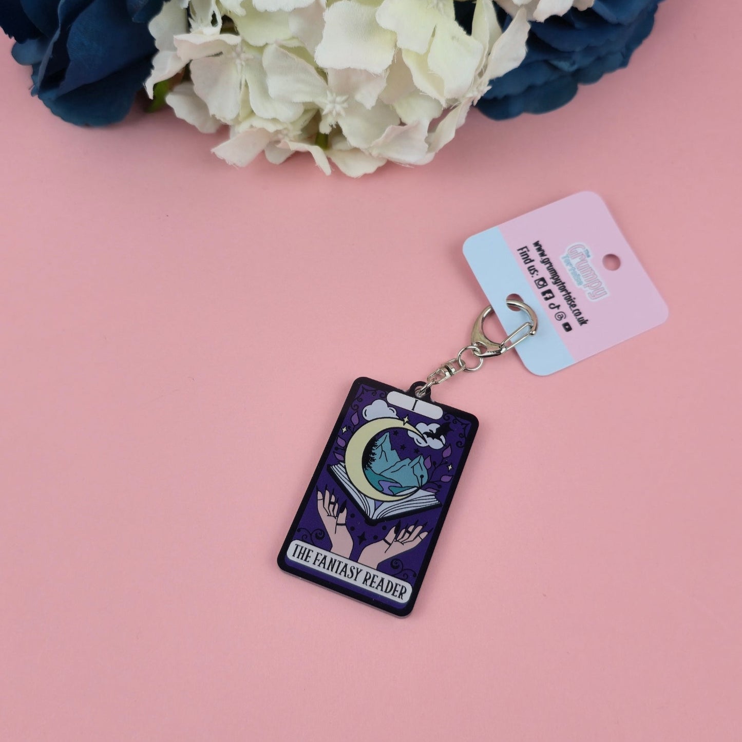 Acrylic Keyring I The Fantasy Reader Tarot Card Keyring I Book I Gift