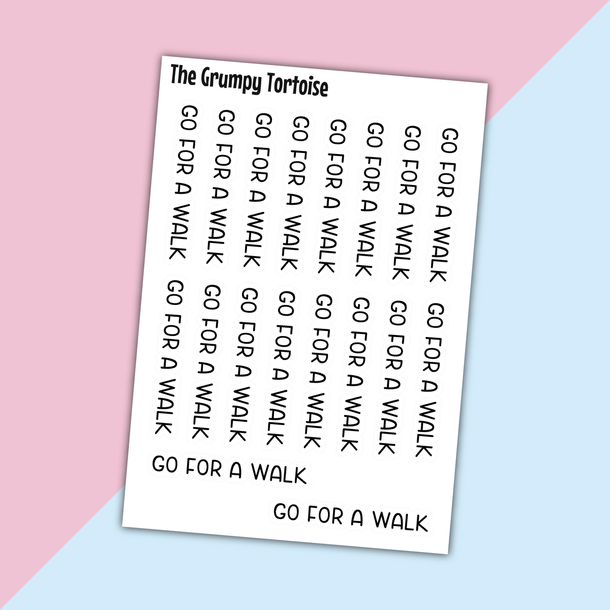 Go For A Walk Mini Text Stickers