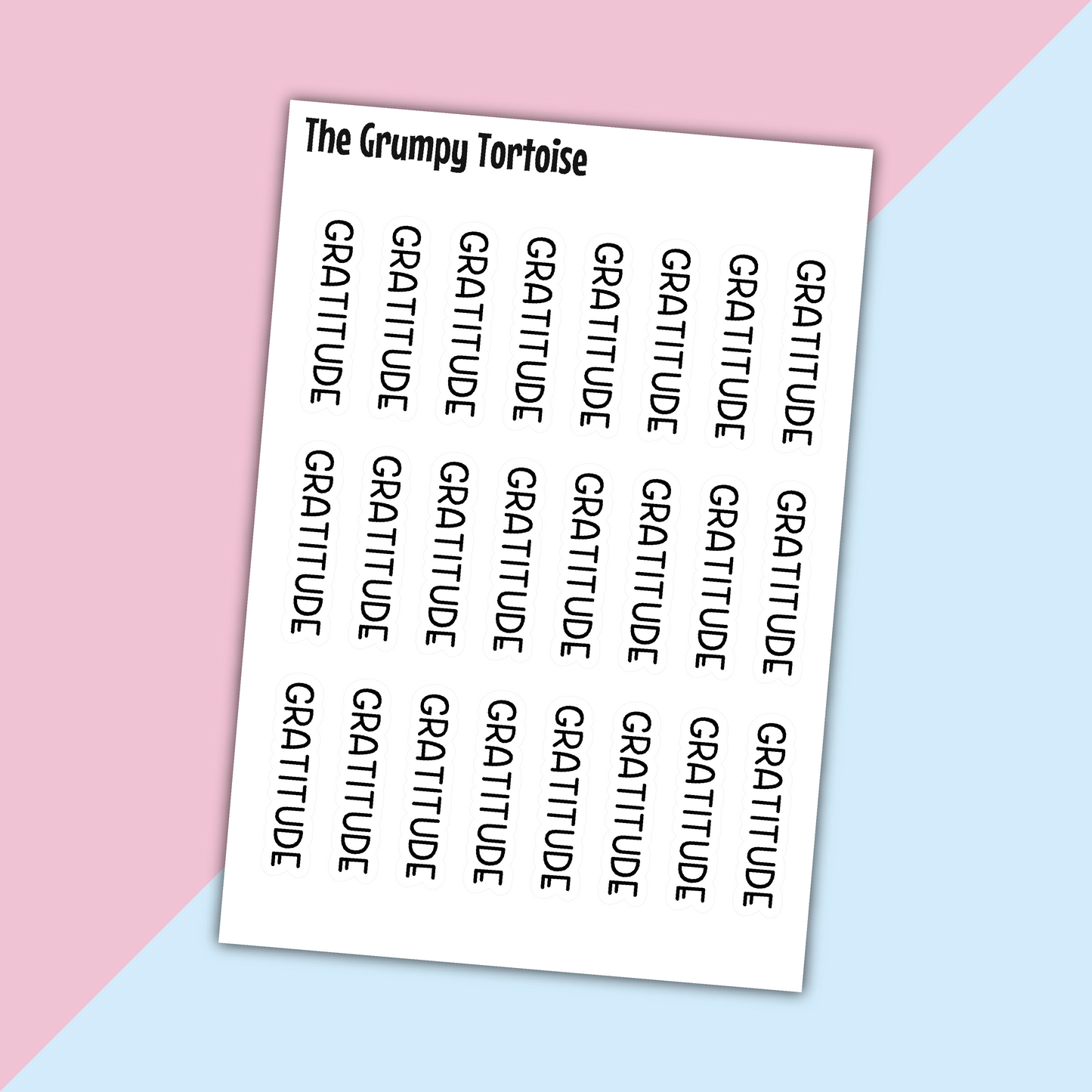 Gratitude Mini Text Stickers