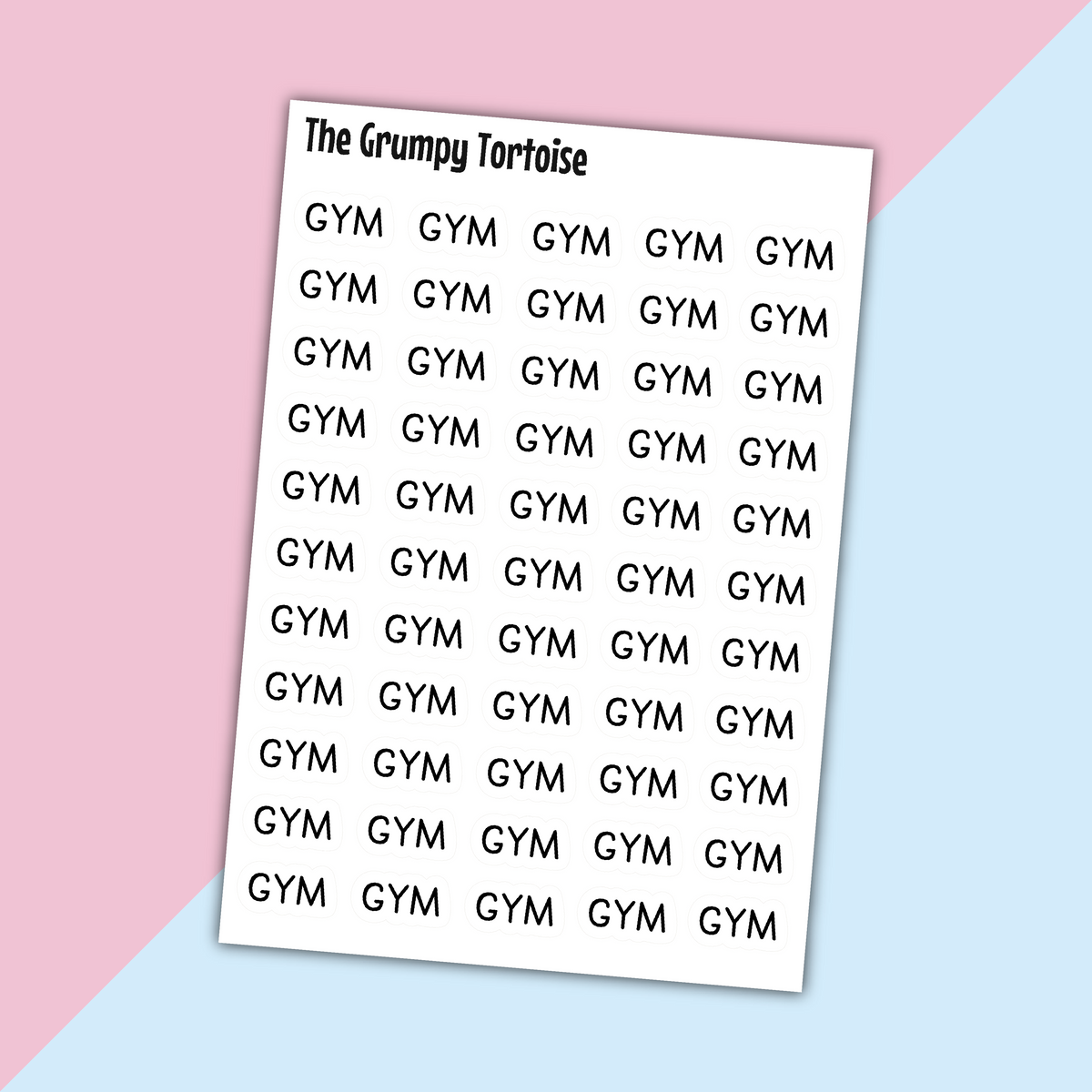 Gym Mini Text Stickers