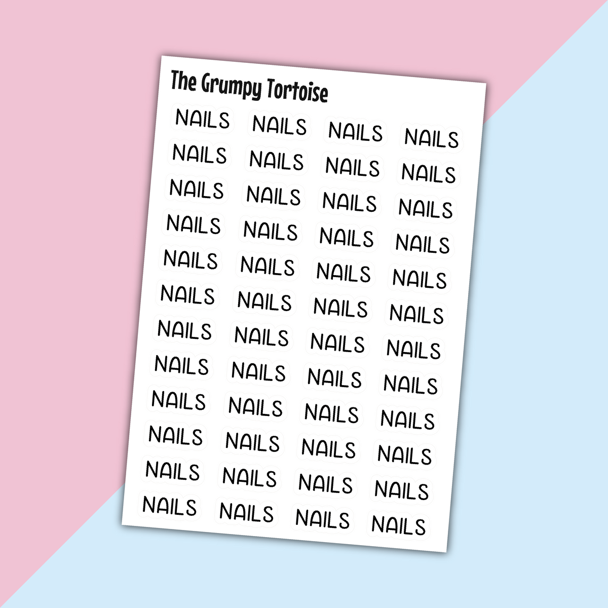 Nails Mini Text Stickers