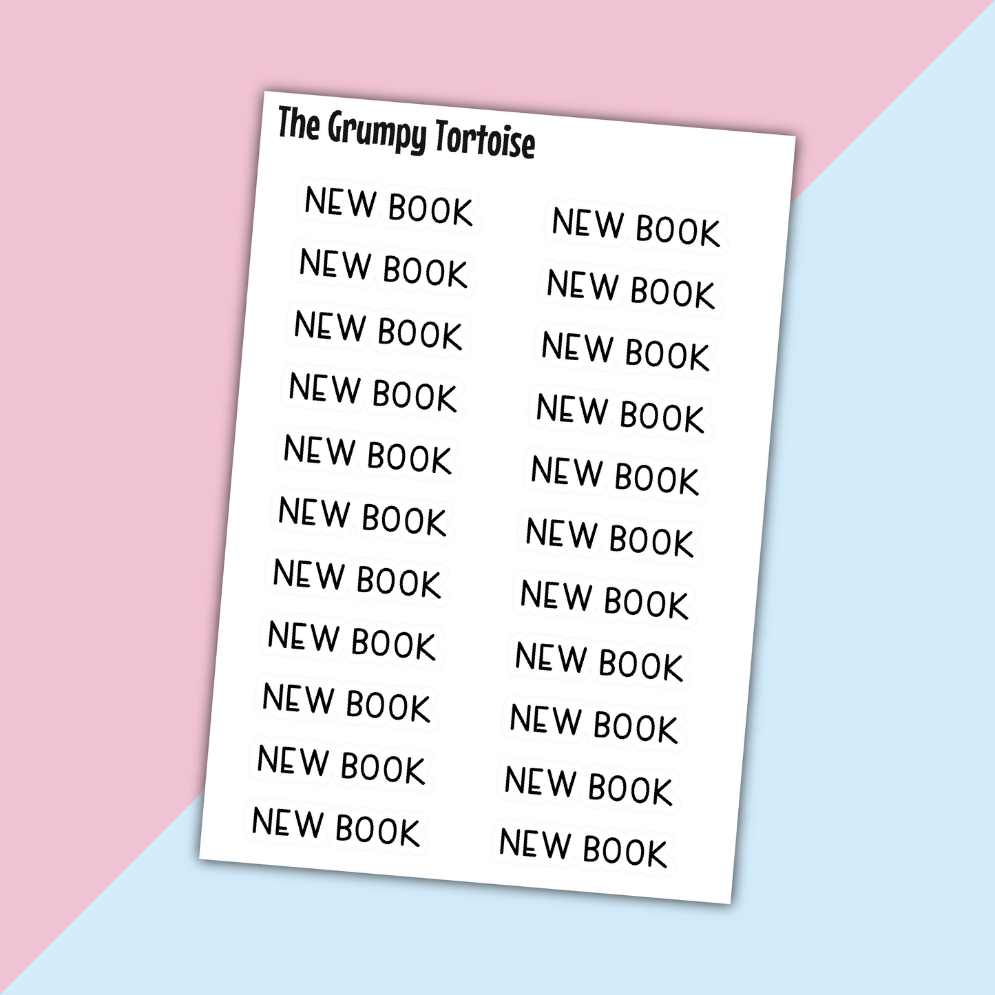 New Book Mini Text Stickers