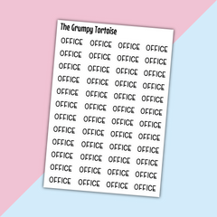 Office Mini Text Stickers