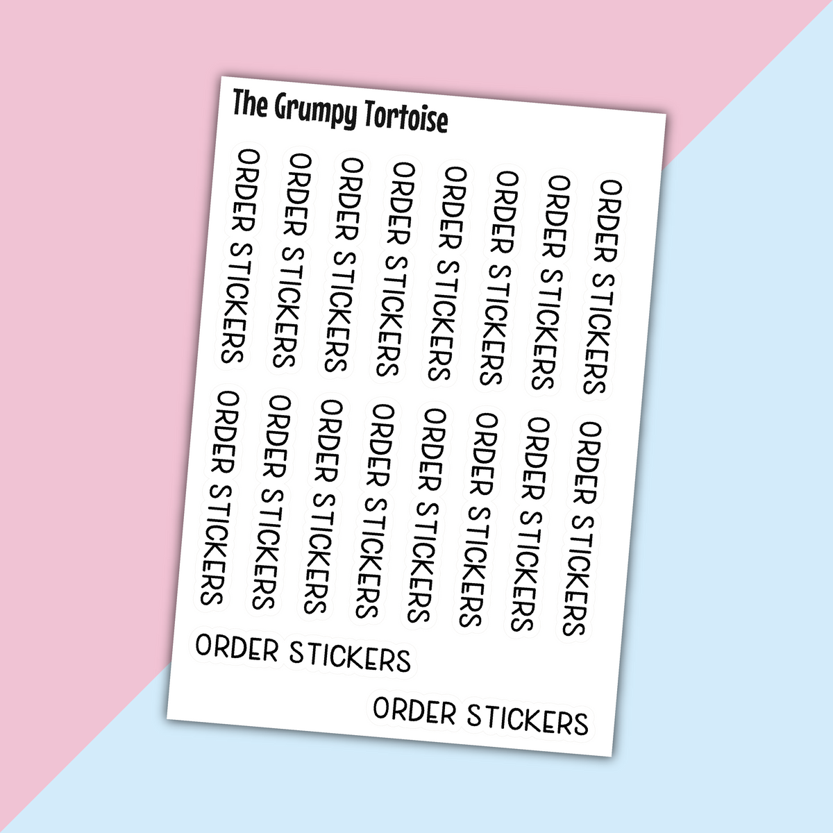 Order Stickers Mini Text Stickers