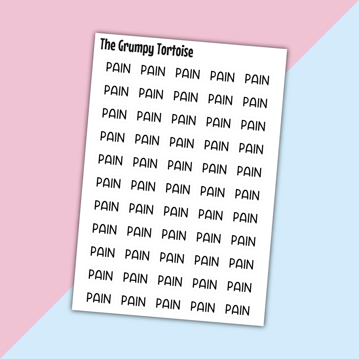 Pain Mini Text Stickers