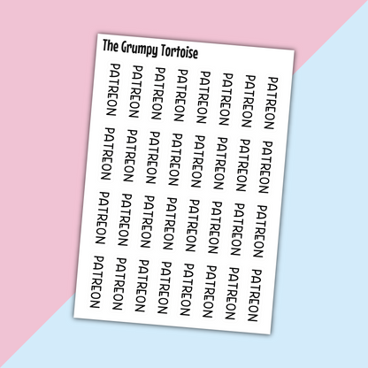 Patreon Mini Text Stickers
