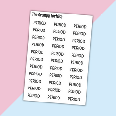 Period Mini Text Stickers