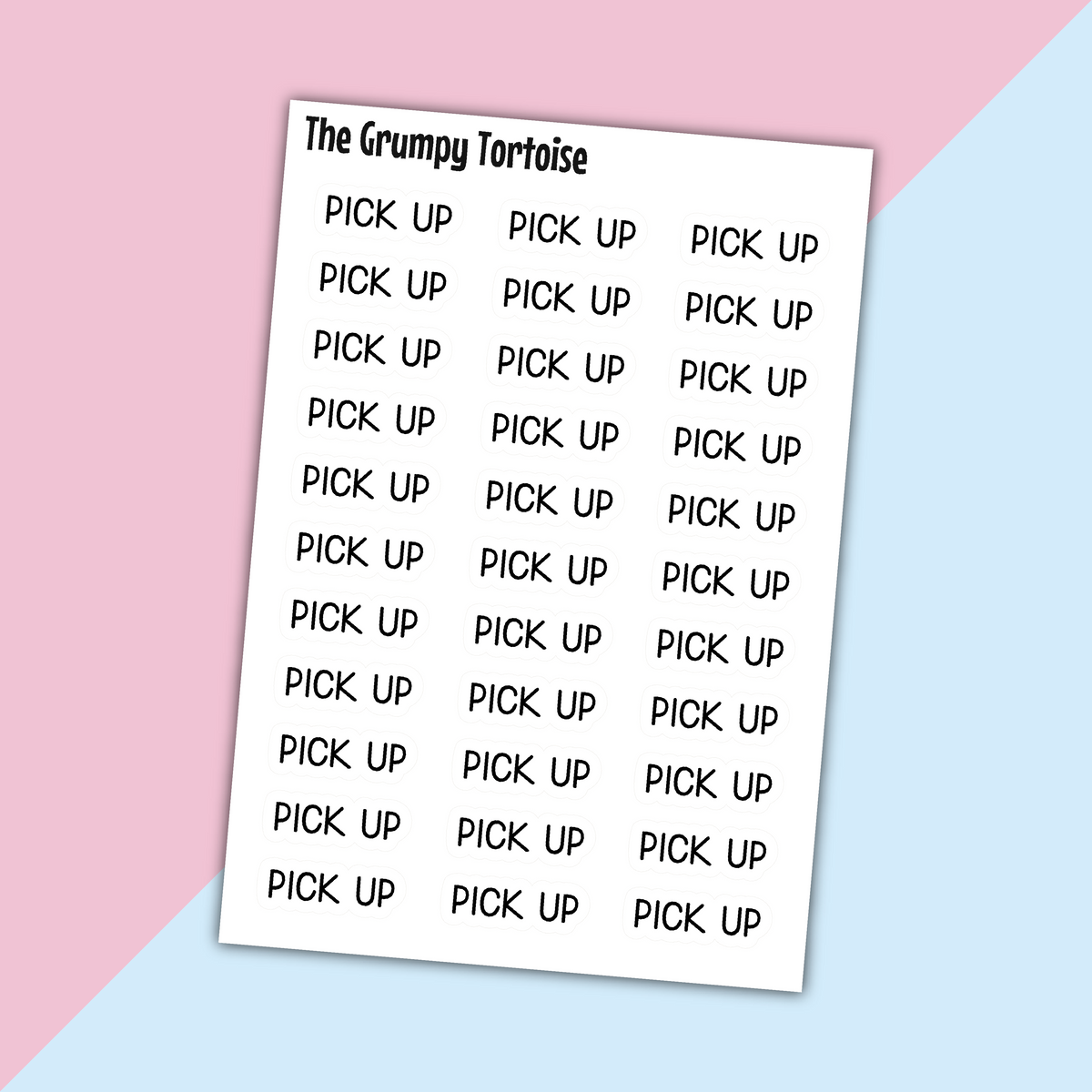 Pick Up Mini Text Stickers