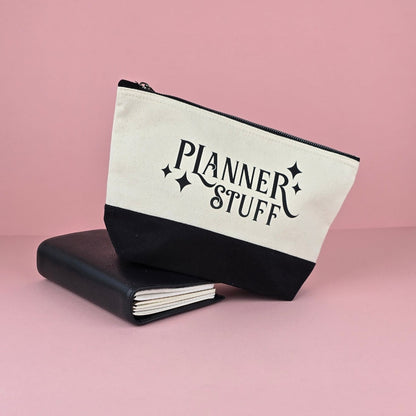 Planner Stuff storage pouch – a zipper bag for organizing stationery, stickers, and journaling supplies