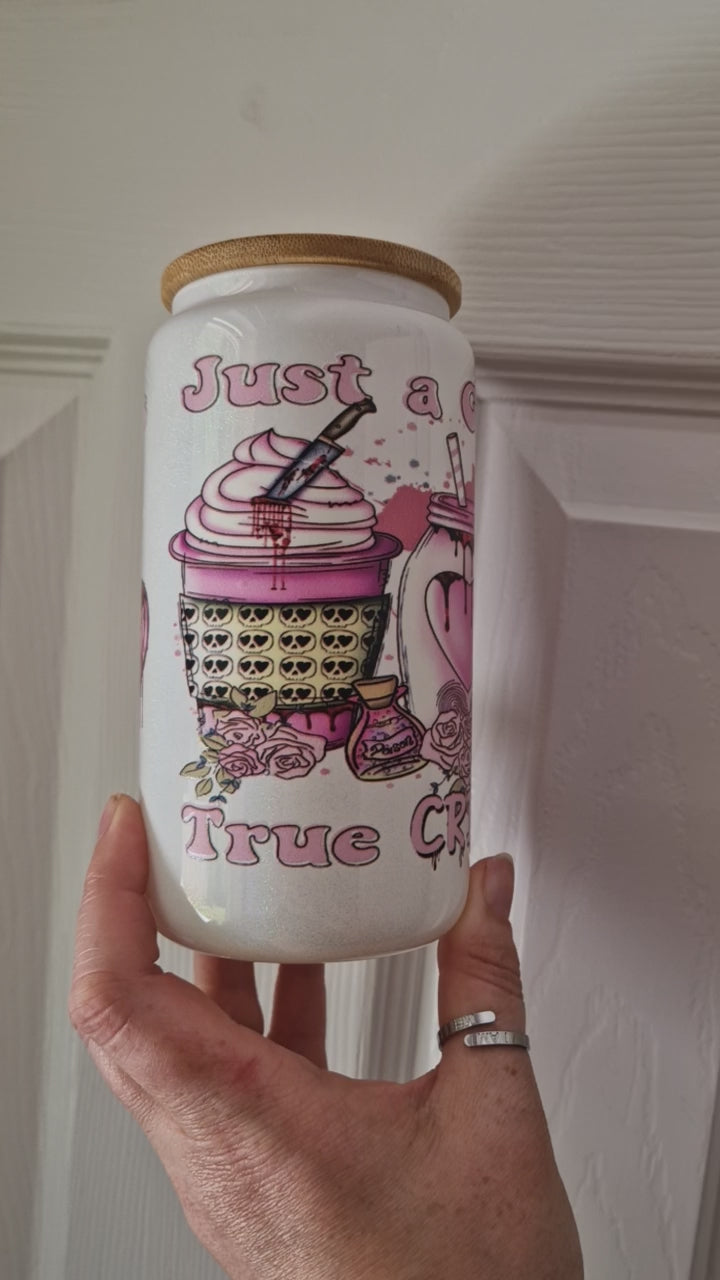 SECONDS - Just a girl Glass Tumbler