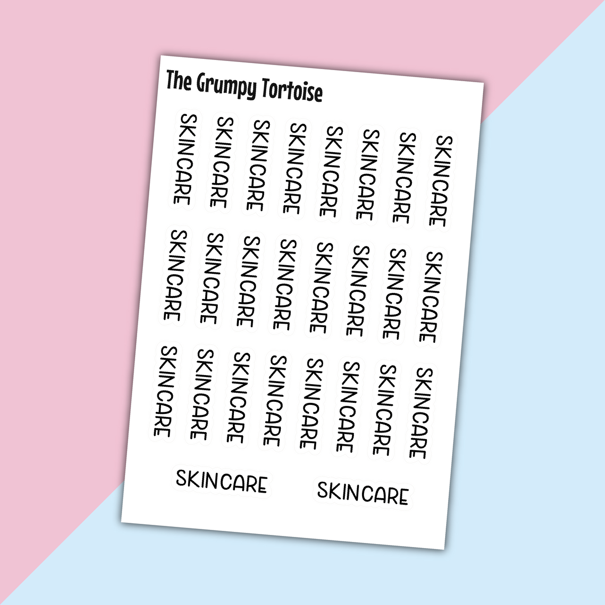 Skincare Mini Text Stickers