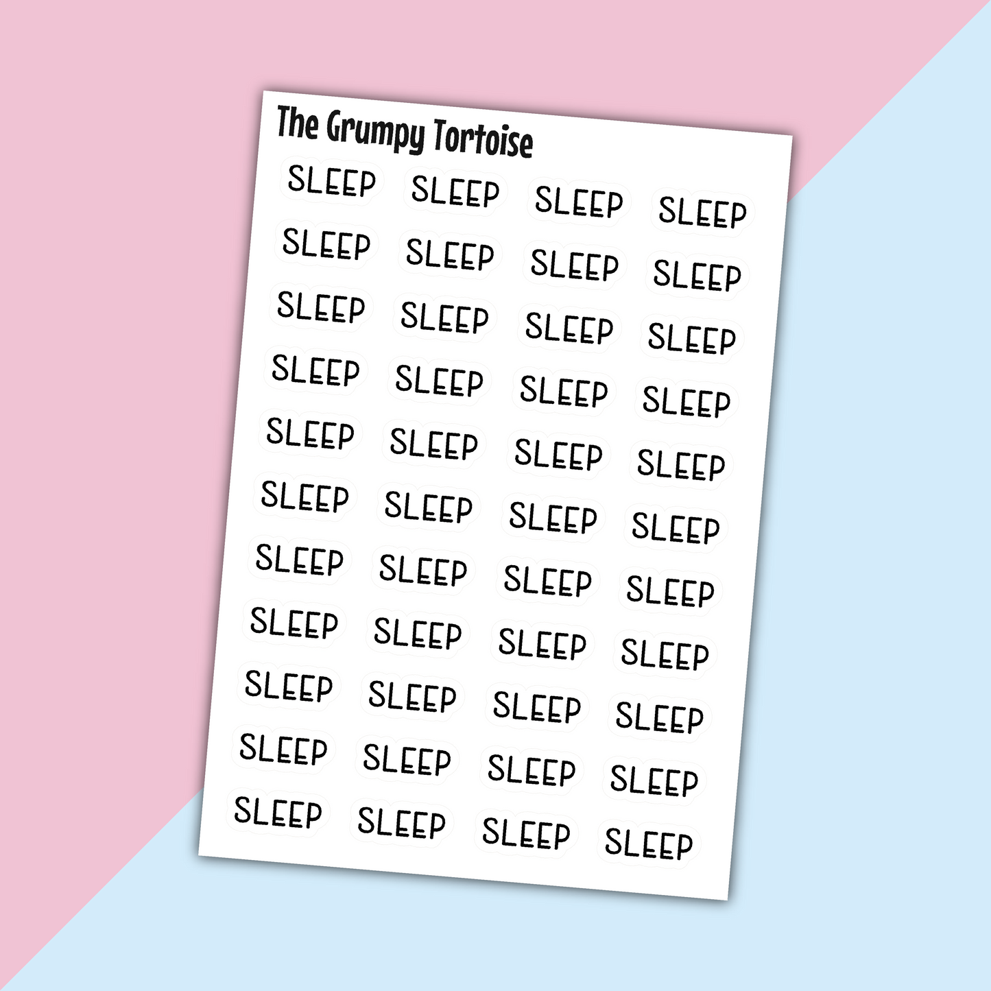 Sleep Mini Text Stickers
