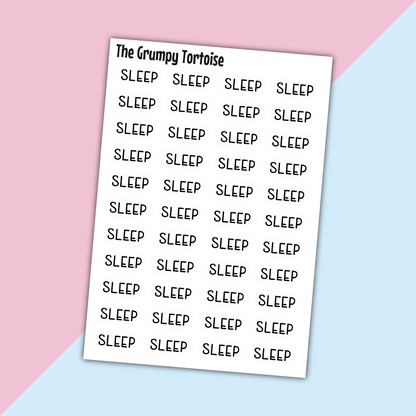 Sleep Mini Text Stickers