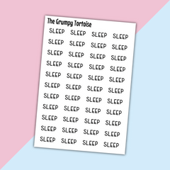 Sleep Mini Text Stickers