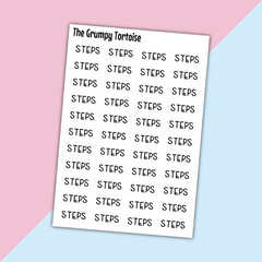 Steps Mini Text Stickers