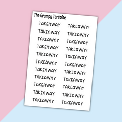 Takeaway Mini Text Stickers