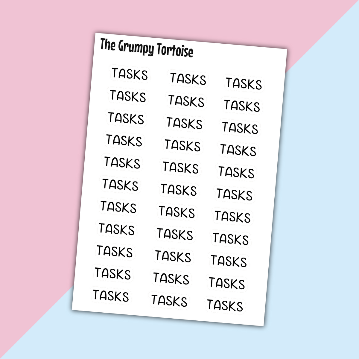 Tasks Mini Text Stickers